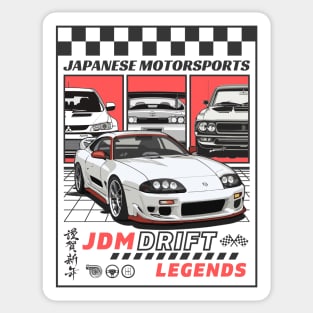 Retro Comic Japanese Racing Supra JDM Sticker